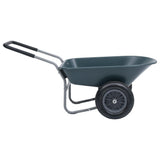 Wheelbarrow Green And Grey 140x63x65 Cm 78 L 100 Kg