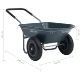 Wheelbarrow Green And Grey 140x63x65 Cm 78 L 100 Kg - Extra Image