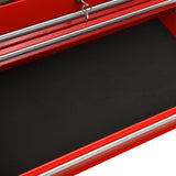 Tool Trolley with 14 Drawers Steel Red - Rear View