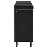 Tool Trolley with 10 Drawers Steel Black