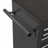 Tool Trolley with 14 Drawers Steel Black - 45-Degree Angle