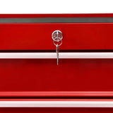 Tool Trolley with 15 Drawers Steel Red