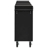 Tool Trolley with 15 Drawers Steel Black - Top-Down View