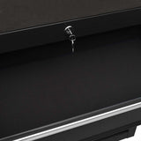 Tool Trolley with 15 Drawers Steel Black - Close-Up Angle