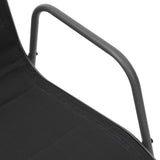 Stackable Garden Chairs 4 pcs Steel and Textilene Black