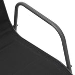 Stackable Garden Chairs 4 pcs Steel and Textilene Black