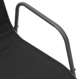 Stackable Garden Chairs 4 pcs Steel and Textilene Black - Rear View