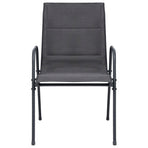 Stackable Garden Chairs 2 pcs Steel and Textilene Anthracite
