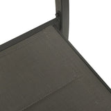 Garden Chairs 2 pcs Textilene and Steel Grey and Anthracite - Close-Up Angle