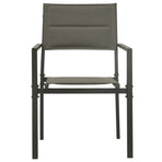 Garden Chairs 4 pcs Textilene and Steel Grey and Anthracite