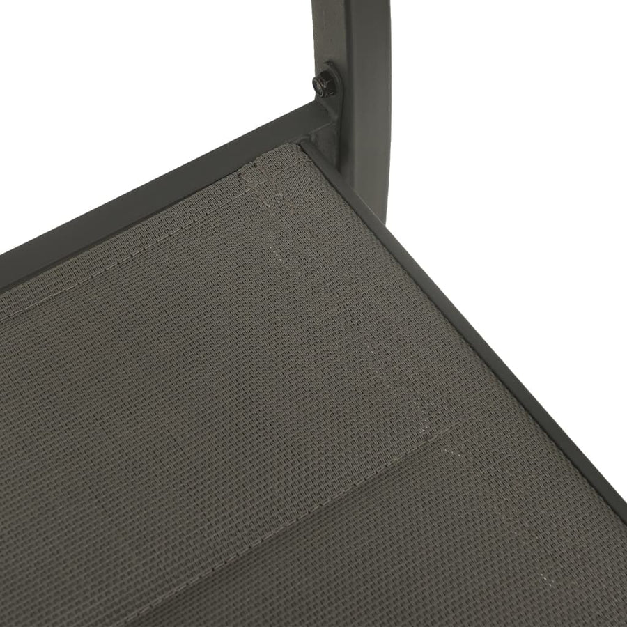 Garden Chairs 4 pcs Textilene and Steel Grey and Anthracite