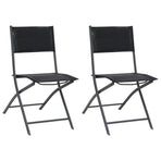 Folding Chairs 2 pcs Steel and Textilene
