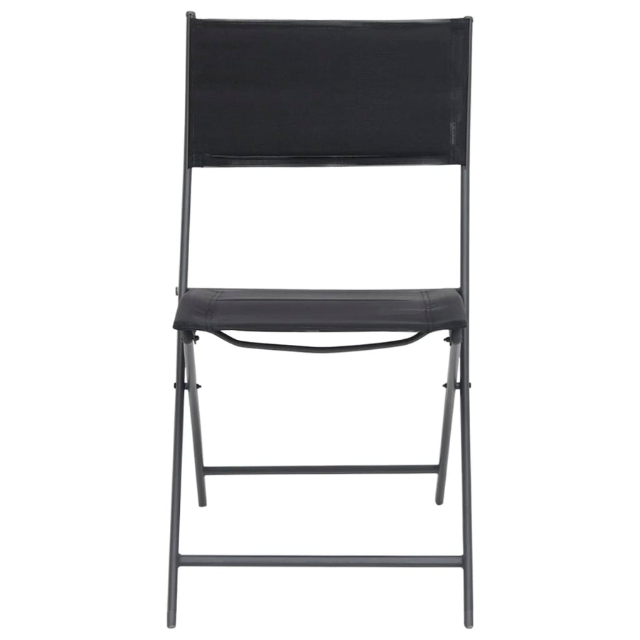 Folding Chairs 2 pcs Steel and Textilene
