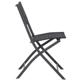 Folding Outdoor Chairs 2 pcs Steel and Textilene - Top-Down View