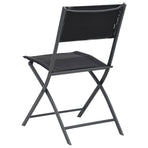 Folding Chairs 2 pcs Steel and Textilene
