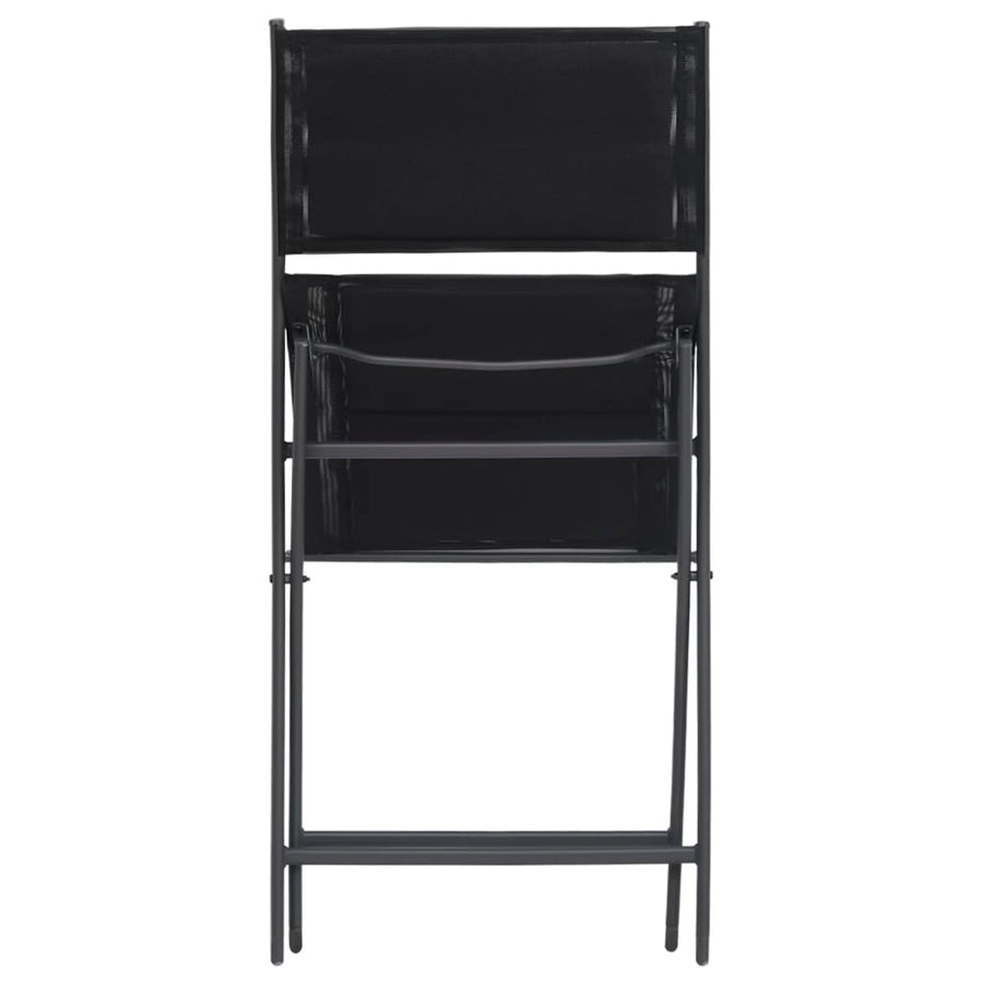 Folding Chairs 2 pcs Steel and Textilene