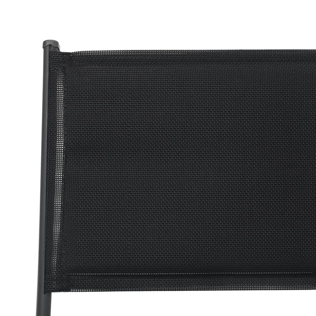Folding Outdoor Chairs 2 pcs Steel and Textilene