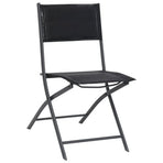 Folding Chairs 4 pcs Steel and Textilene
