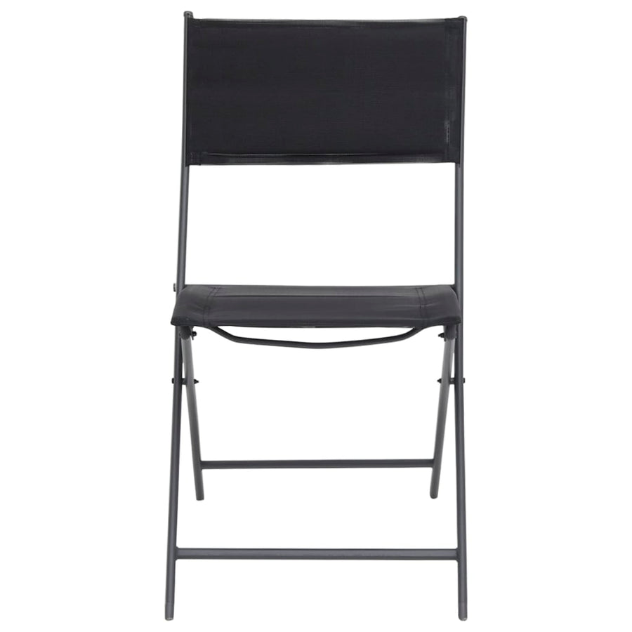 Folding Chairs 4 pcs Steel and Textilene