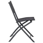 Folding Chairs 4 pcs Steel and Textilene