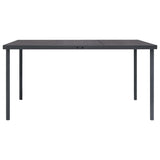 Outdoor Dining Table Anthracite 150x90x74 cm Steel