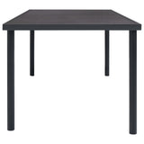 Outdoor Dining Table Anthracite 150x90x74 cm Steel - Side View
