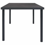 Outdoor Dining Table Anthracite 190x90x74 cm Steel - Side View