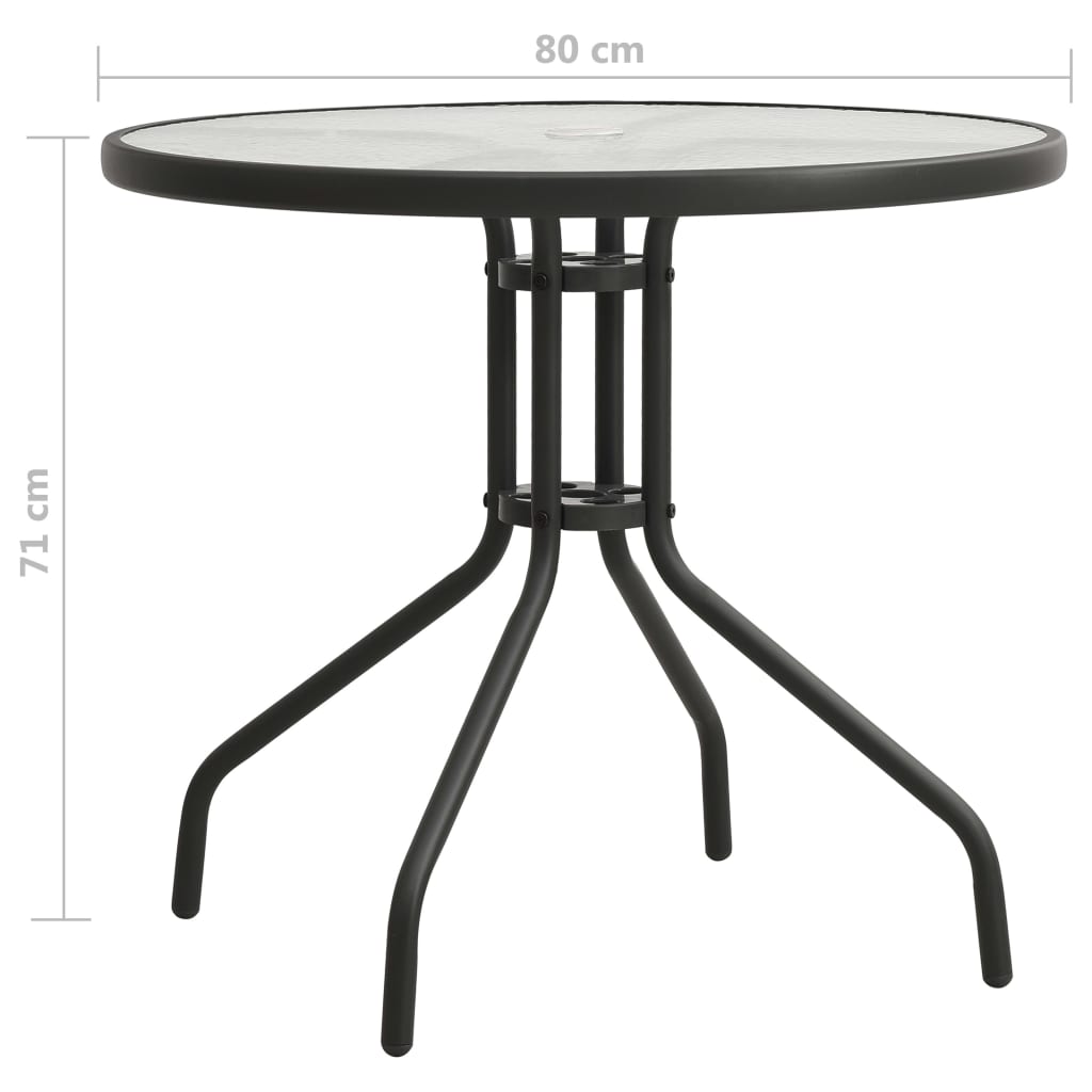 Bistro Table Anthracite ?0x71 cm Steel