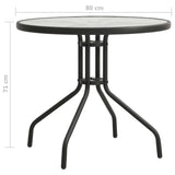 Bistro Table Anthracite Ø80x71 cm Steel - Rear View