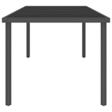 Outdoor Dining Table Anthracite 220x90x75 cm Steel and Glass