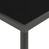 Outdoor Dining Table Anthracite 220x90x75 cm Steel and Glass - Top-Down View