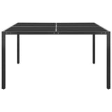 Garden Table Anthracite 130x130x72 cm Steel and Glass