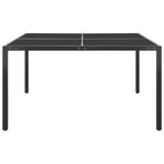 Garden Table Anthracite 130x130x72 cm Steel and Glass