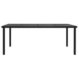 Garden Table 190x90x74 cm Black Steel