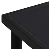 Garden Table 190x90x74 cm Black Steel