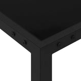 Garden Table 130x130x72 cm Black Steel and Glass