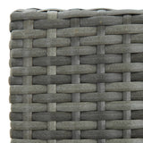 Garden Bar Stools with Cushions 4 pcs Grey Poly Rattan - Close-Up Angle