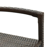 Bar Stools 2 pcs Brown Poly Rattan
