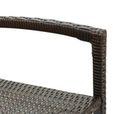 Bar Stools 2 pcs Brown Poly Rattan - Close-Up Angle