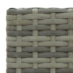 Bar Stools 2 pcs Grey Poly Rattan