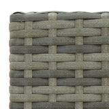 Bar Stools 2 pcs Grey Poly Rattan - Rear View