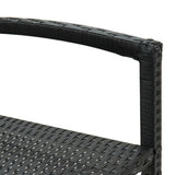 Bar Stools 4 pcs Black Poly Rattan - Rear View