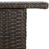 Garden Bar Table Brown 120x55x110 cm Poly Rattan - Rear View