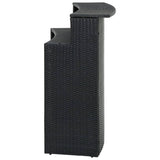 Garden Bar Table Black 120x55x110 cm Poly Rattan - Top-Down View