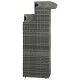 Garden Bar Table Grey 120x55x110 cm Poly Rattan - Top-Down View