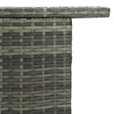 Garden Bar Table Grey 120x55x110 cm Poly Rattan - Rear View