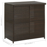 3 Piece Bar Set Poly Rattan Brown - Extra Image