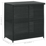 3 Piece Bar Set Poly Rattan Black - Extra Image