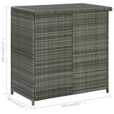 3 Piece Bar Set Poly Rattan Grey - Extra Image