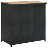 3 Piece Bar Set Poly Rattan Black - Top-Down View